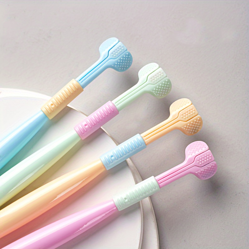 4pcs 3-Sided Soft Bristle Toothbrushes