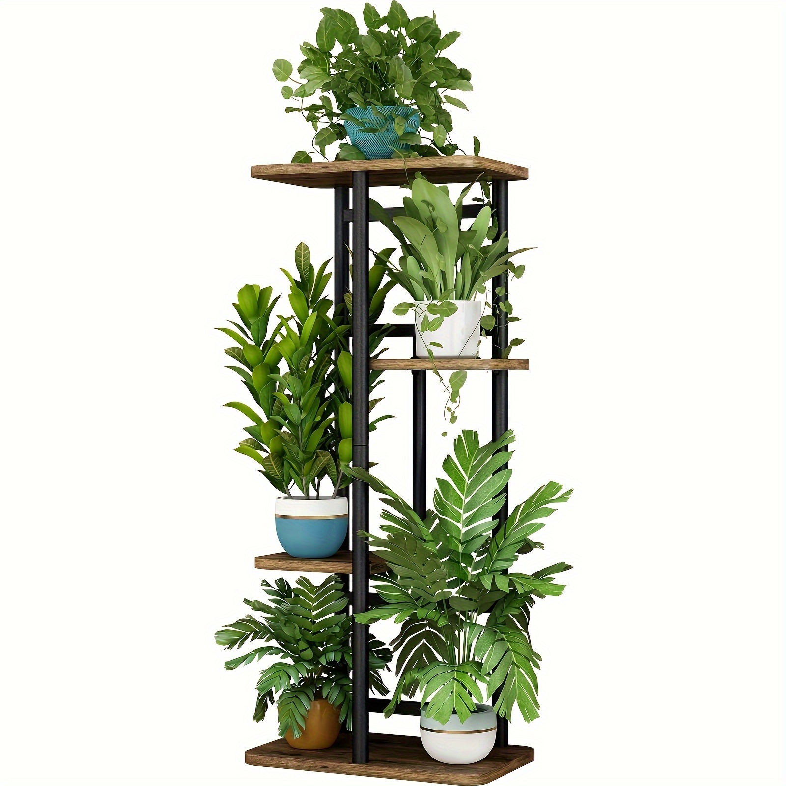 1 Piece Plant Stand, 4 Layers 5 Pots Multi Flower Pot Stand, Flower ...