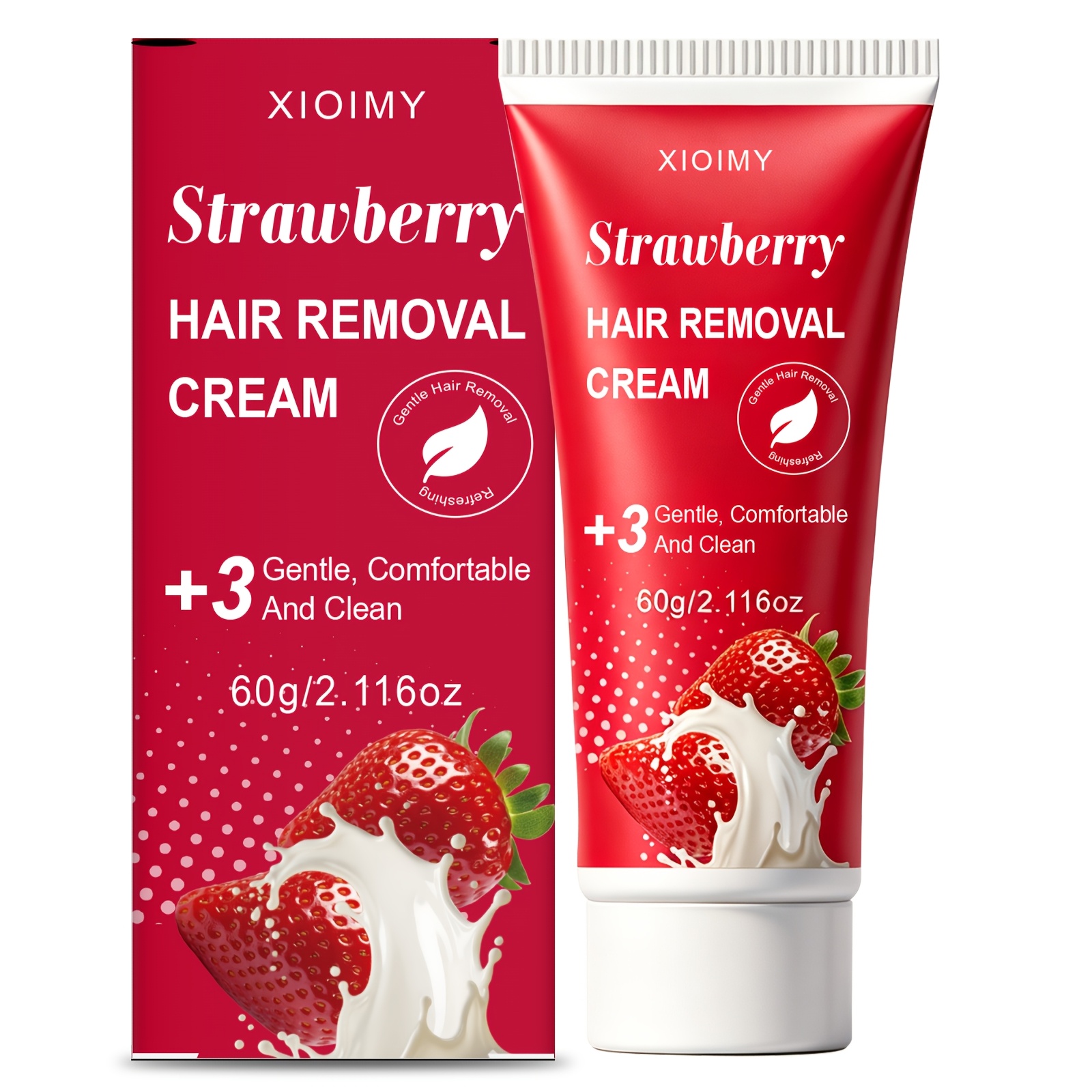 Image of Long-lasting Quick, Use For Lasting Smoothness For 6 Months, 60g Strawberry, Easy Hair Removal, Instant Hair Removal, Semi-permanent Smoothness Without Residue, Clean And , Suitable For Women And Men