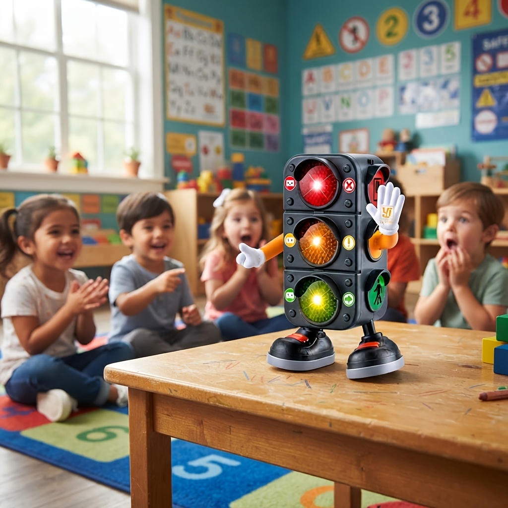 Light Up Musical Dancing Traffic Light Toy for Cognitive Games