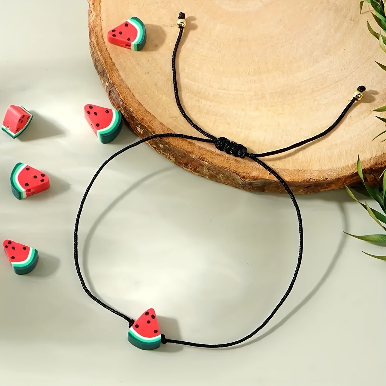 Boho Polymer Clay Watermelon Friendship Bracelet for Women