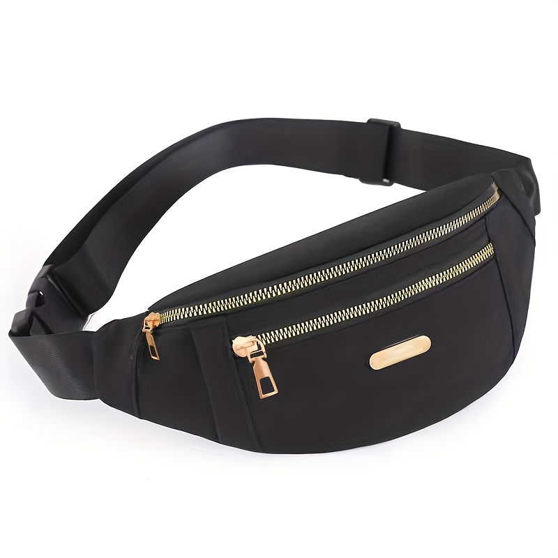 Neutral Square Men's Casual Waist Bag, Durable And Versatile Chest Bag For Men, Suitable For Sports And Cycling, With A Random Zipper