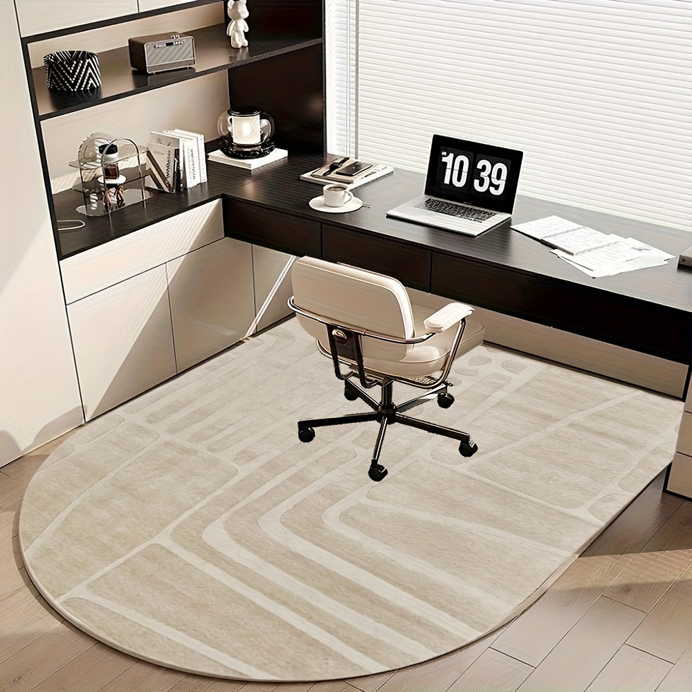 TEMU Abstract Line Carpets, Soft Chair Carpets, Study Room Carpets, Minimalist And Comfortable, Enhance Work , Goods, High-definition Pattern