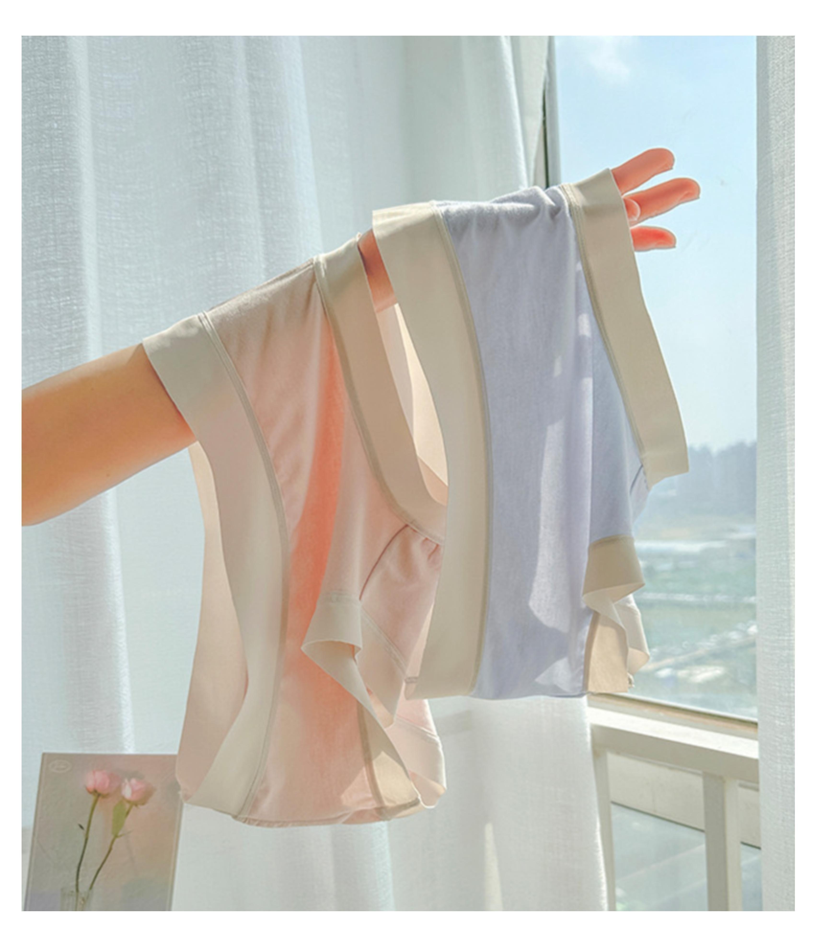 5件混色装 新款透气内裤，多色彩 柔软 高弹力 舒适，少女 女士内衣和内裤 商品详情 2