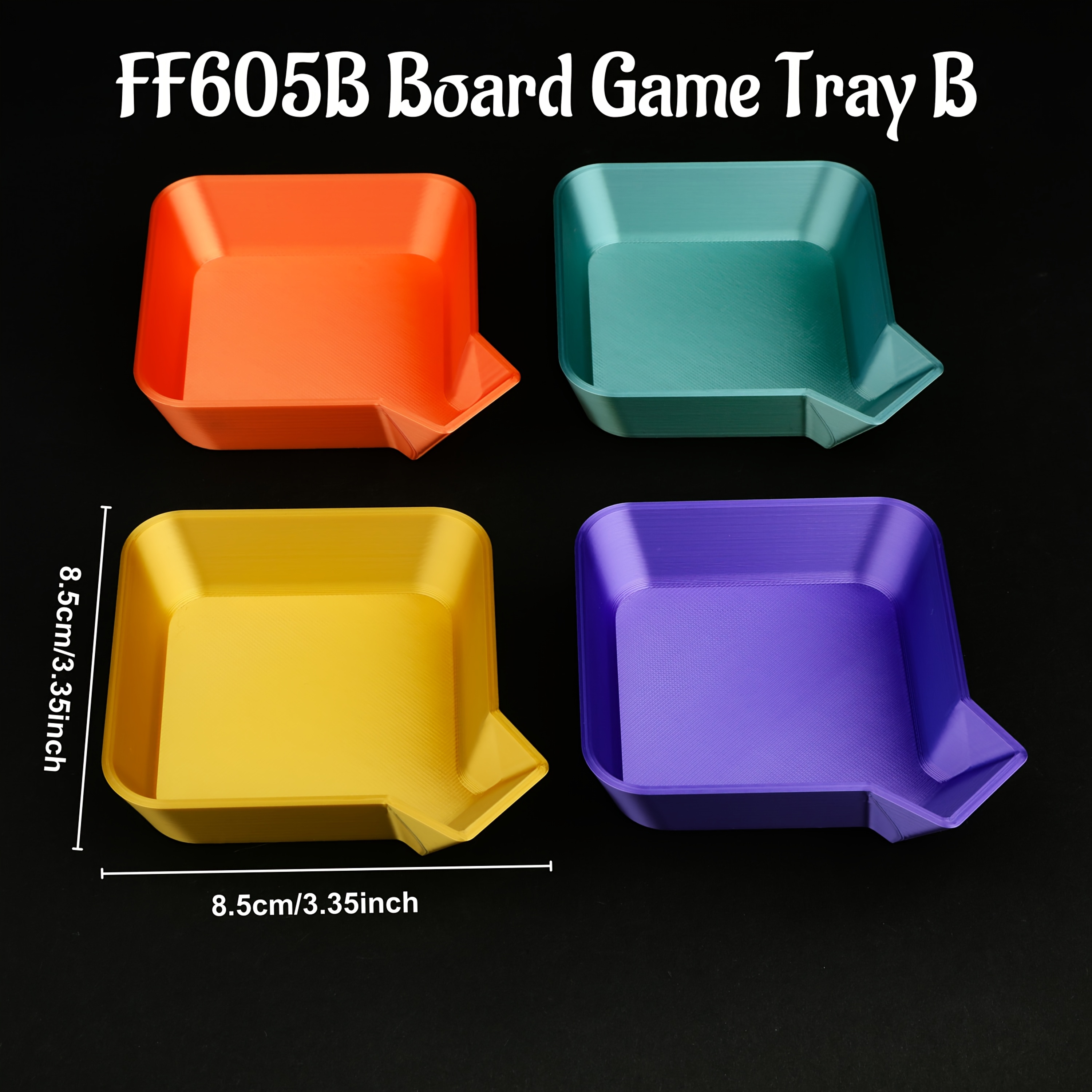 Image of Board Game Dice Tray - Durable Plastic Game Organizer, Perfect Gift For Ttrpg Fans, Role Playing Board Game Additions, In A, B, And C Variants With 12 Vibrant Colors