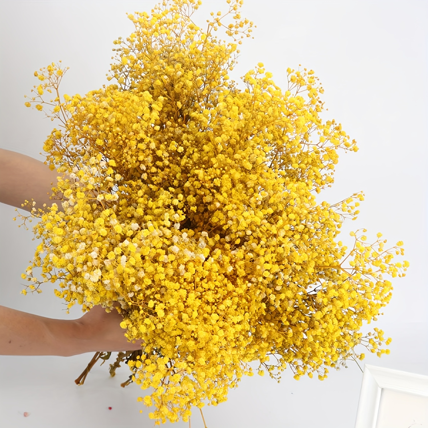 1500 yellow babys breath bouquet 17 inch loose flowers suitable for vase home decor wedding table decoration diy wreath floral