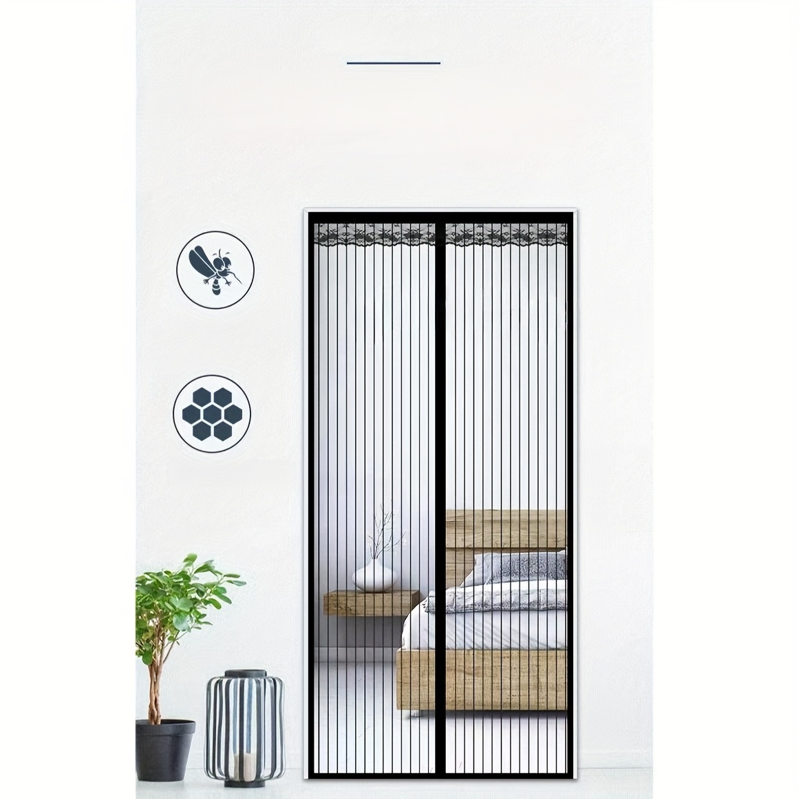 MagnéTique Moustiquaire Fenêtre, 75x165 Cm Facile à Installer Fermeture Automatique Moustiquaire Fenêtre Fenetre Animaux AcceptéS Pour Couloirs, Fenêtres, Gris P