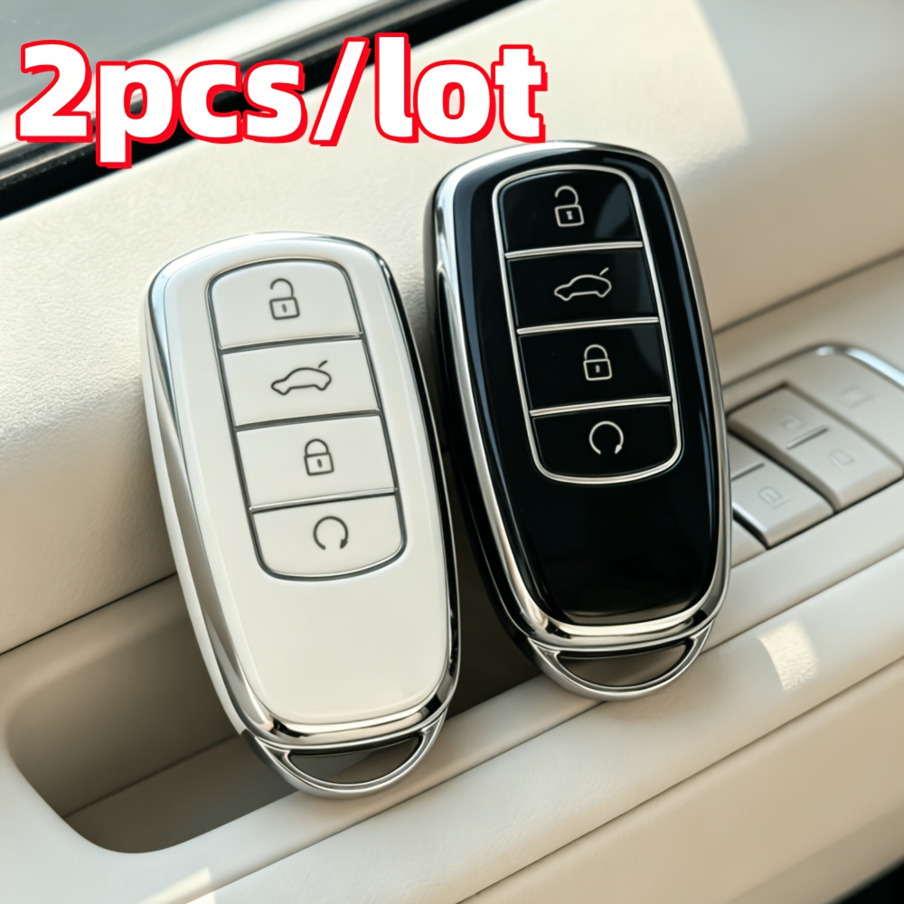 TEMU 2pcs Car Key Case Covers For Chery 5 C5 7 8 Pro Max 7 8 Plus 5 Plus Tpu Keychain Car Keys Accessories Holder Key Cover Case