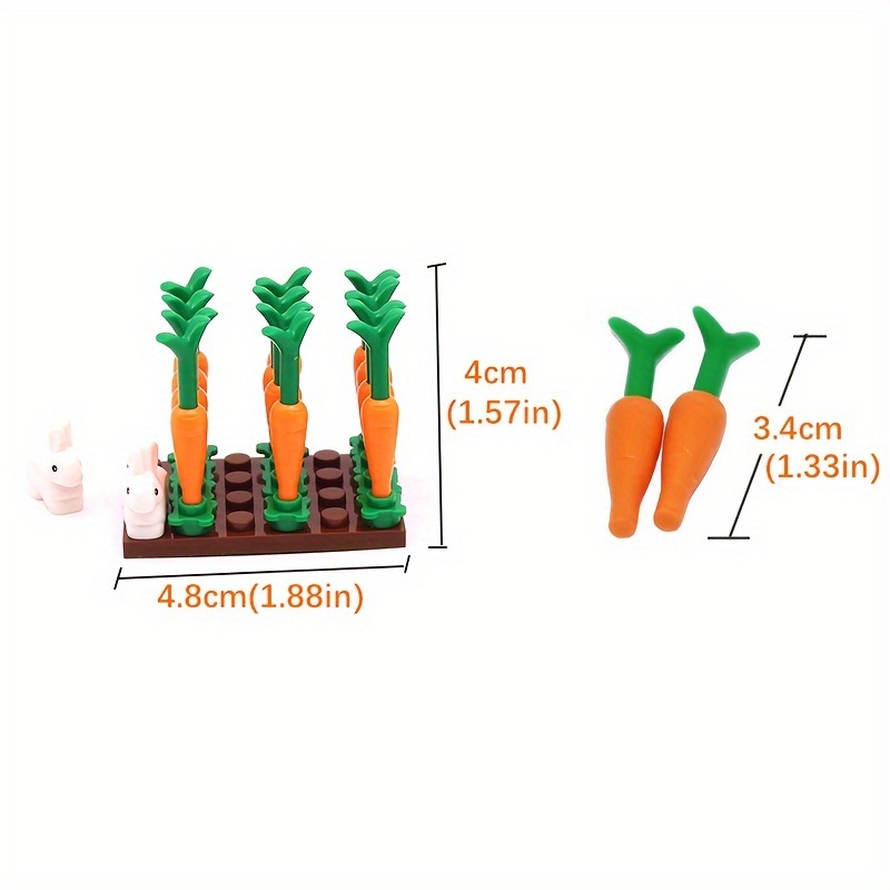 Halloween Pumpkins Patch Carrot Field Building Block Set