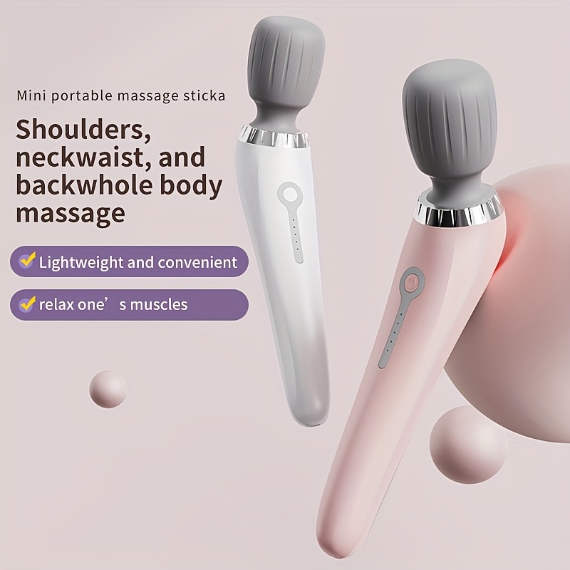 Portable Handheld Massager, USB Rechargeable Relaxation Massage Stick, 5 Adjustable Modes, Suitable for Relaxing The Neck, Back, Legs, And Waist, Perfect for Home, School, Work, And Travel. A Great Holiday Gift for Family, Parents, And Friends.