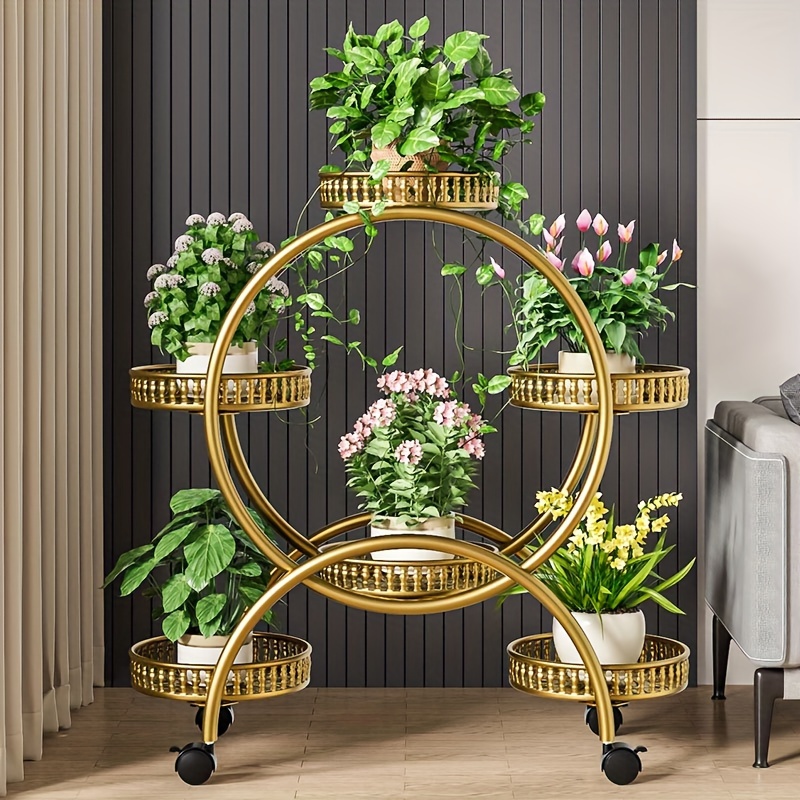 

Support de plantes rond en fer créatif multicouche, support de plantes sur pied, support de pots de fleurs décoratif innovant pour , support de fleurs pour jardin.