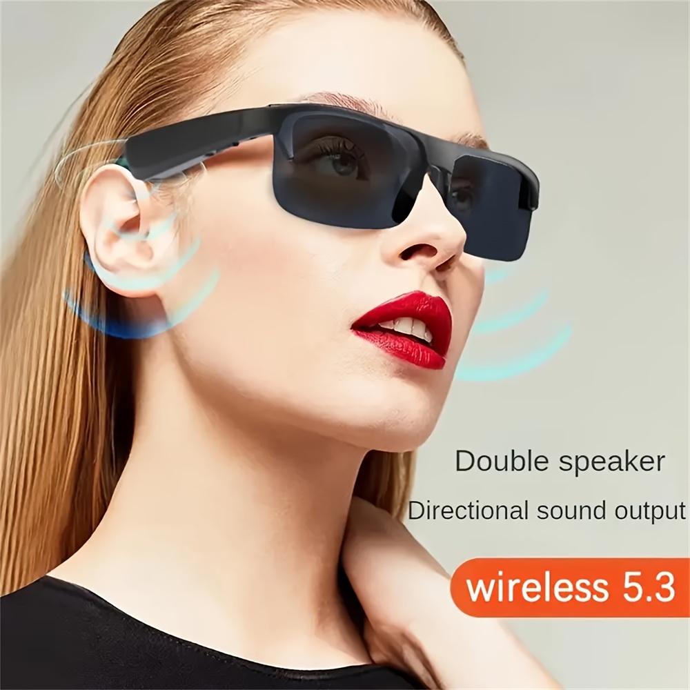 

1pcs New Unisex Sports Fashion Glasses With Wireless Headphones, Built-in Microphone And Speaker, , Rechargeable Battery - Cycling And Outdoor Activities