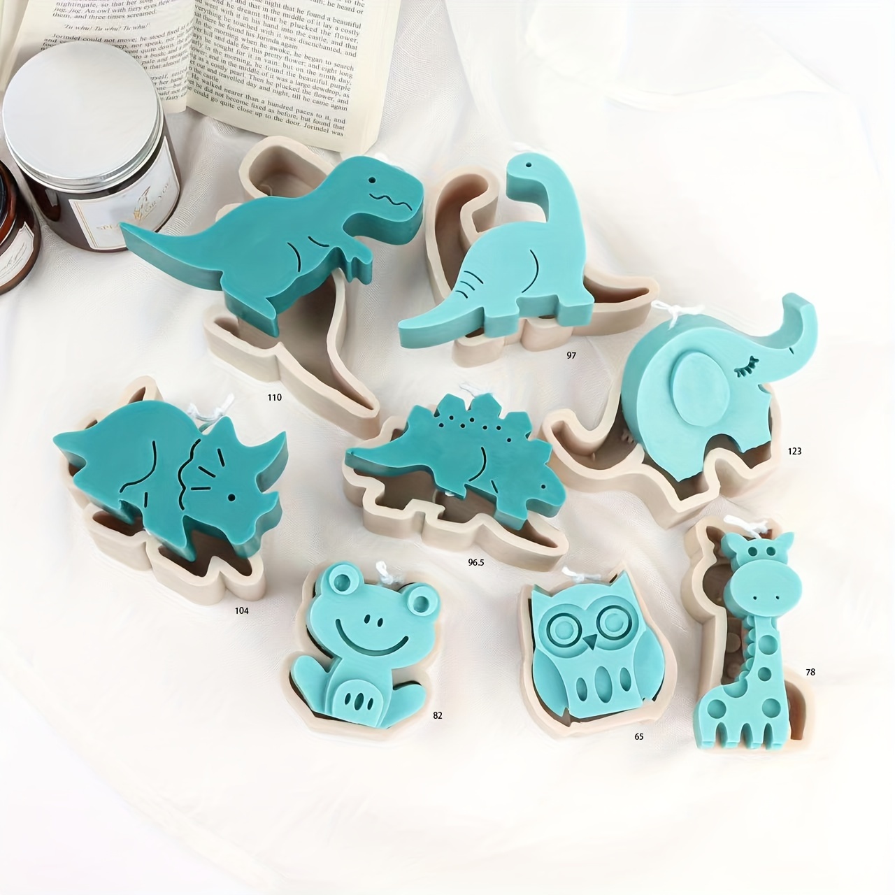 

Silicone Animal Molds For Candle Making - Dinosaur, Elephant, Frog, Giraffe Shapes - Irregular Silicone Molds For Plaster Decorations And Fondant - Wholesale