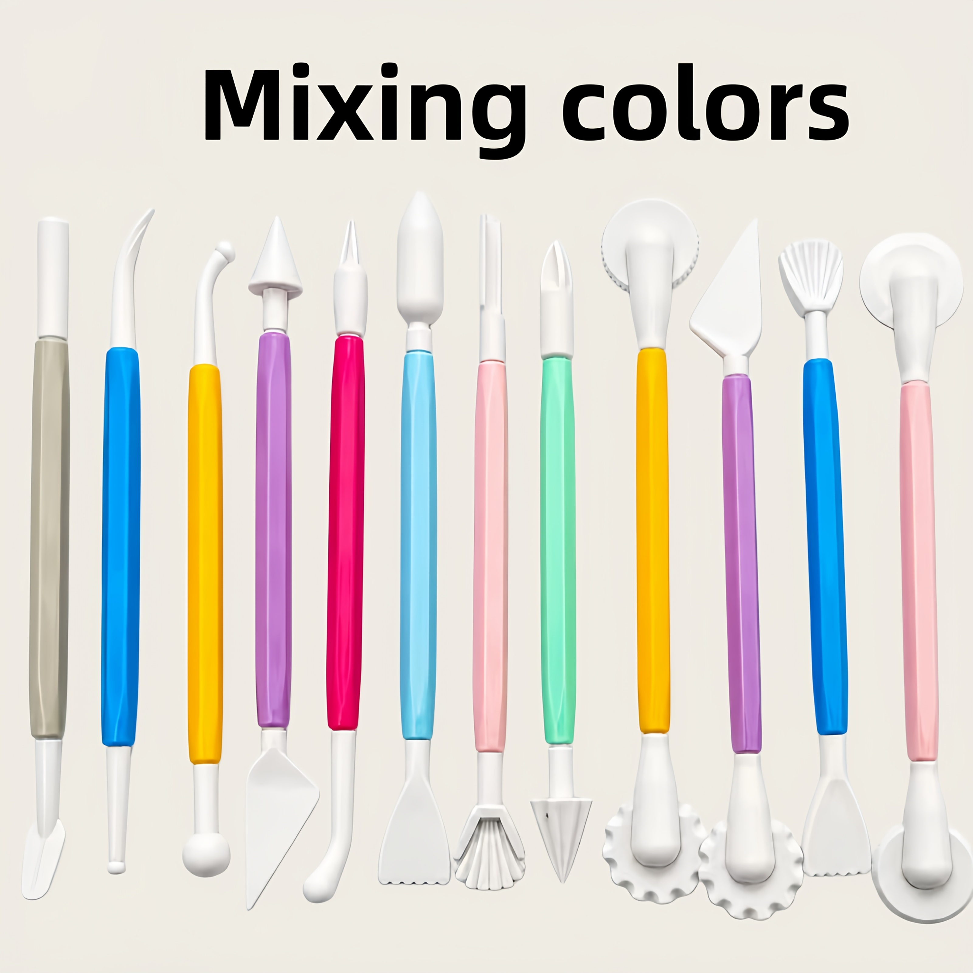 TEMU Ensemble d'outils en céramique 12 pièces, 18 , multicolores, kit de modélisme en , outils de sculpture, outils à , convient aux passionnés de