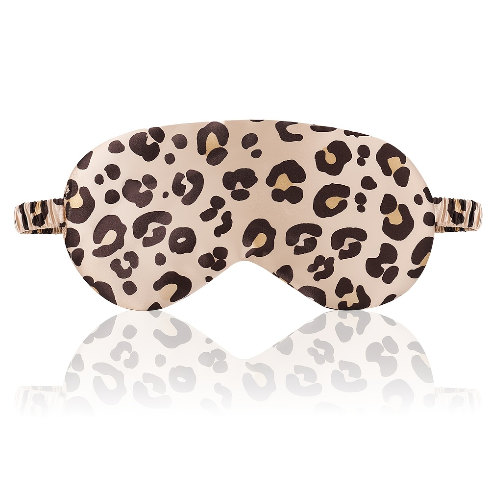 TEMU 1pc/2pcs Women/ Sleep Masks, Fashion Leopard Print Pattern, Light-blocking, Soft, Breathable, Comfortable Mask, Suitable For Deep Sleep, Travel,