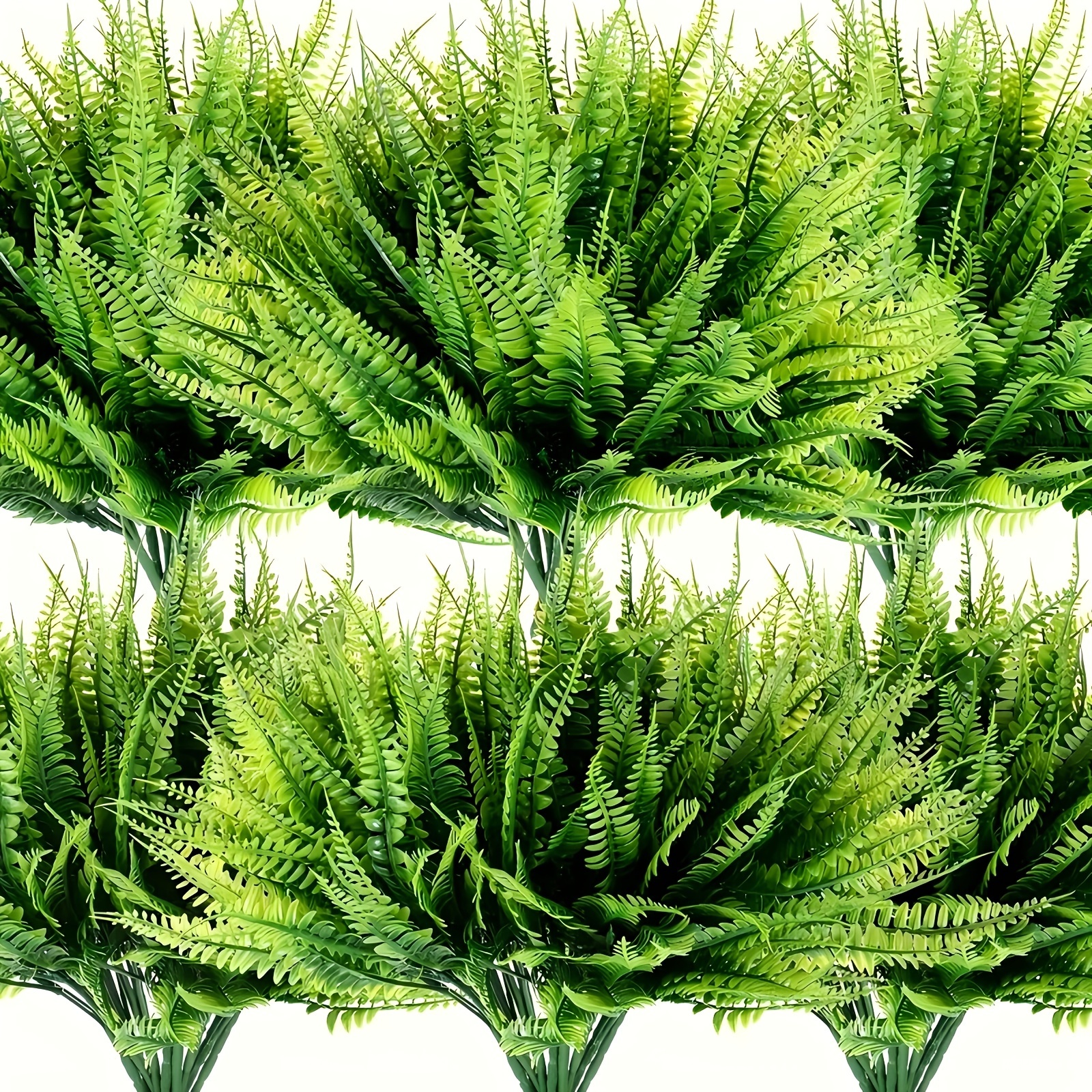 

4- Ferns, Uv- For Decor, Plastic Plants For & Use, No Battery Needed, For Christmas, , Day, , Day