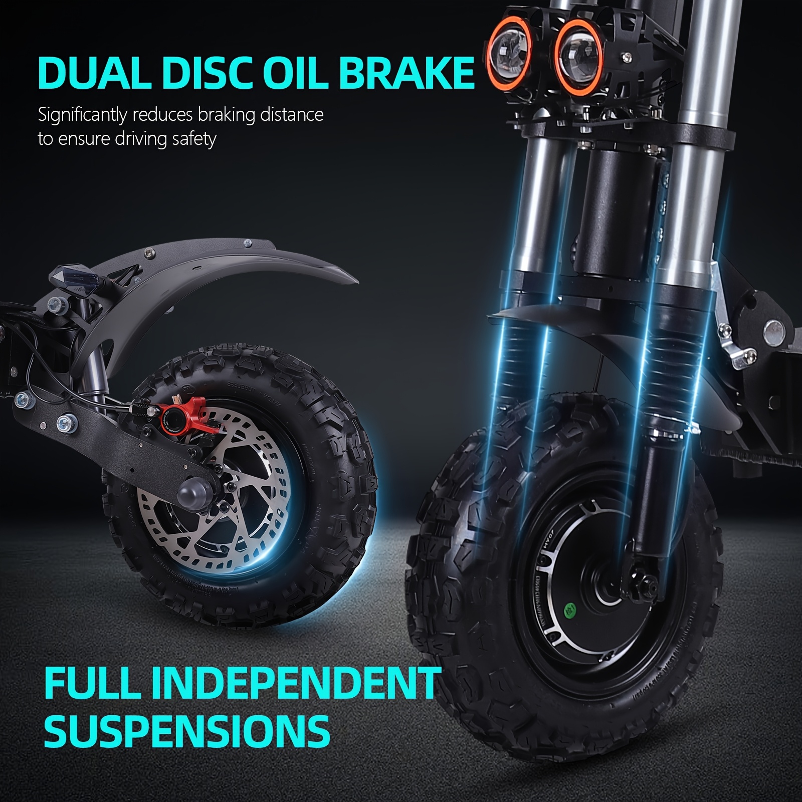 high powered electric scooter with seat   of 19 mph 700w motor supports dual charger charging ultra long 60 mile range 60v38ah lithium battery 11 inch off road tires adult electric scooter Product details 2