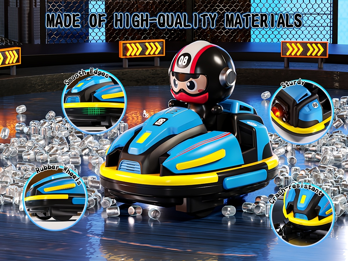  remote control car drift stunt bumper cars two person racing kart with music lights indoor outdoor interactive toy for birthday parties halloween and christmas gifts Product details 5