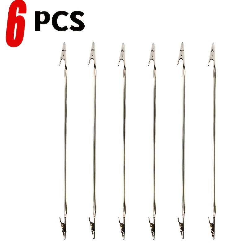 TEMU 6pcs Heavy-duty Multifunctional Alligator Clip Holder - Flexible Design Suitable For Various Industrial , Constructed With Durable Material,