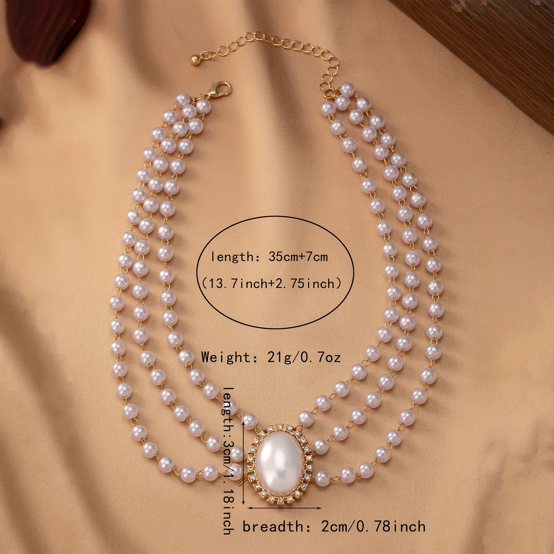 アクセサリー BECOME TREE Glass-Pearl Necklace elegant vintage multi strand pearl necklace glass crystal - Temu