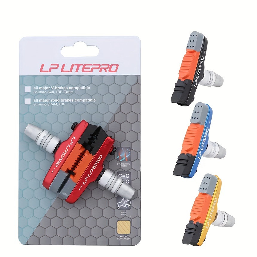 

Lp Litepro V-brake Pads For Folding Bikes, Enhanced Rubber For Improved Braking, Drainage & Decontamination Features