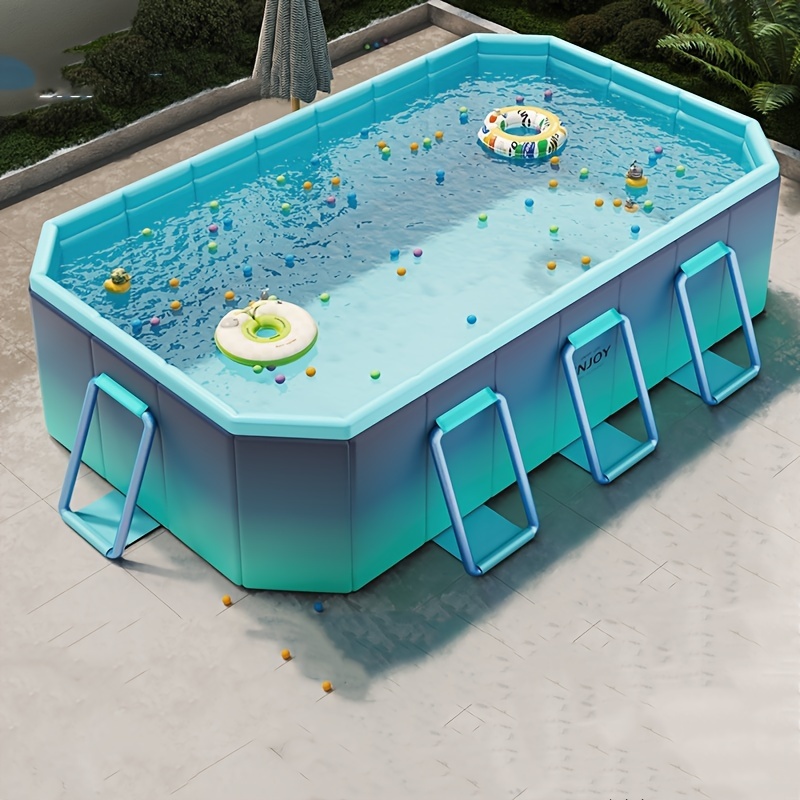 

Easy-setup Non-inflatable Swimming Pool - Durable Pvc, Multi-component Kit For Outdoor Fun In Garden Or Backyard