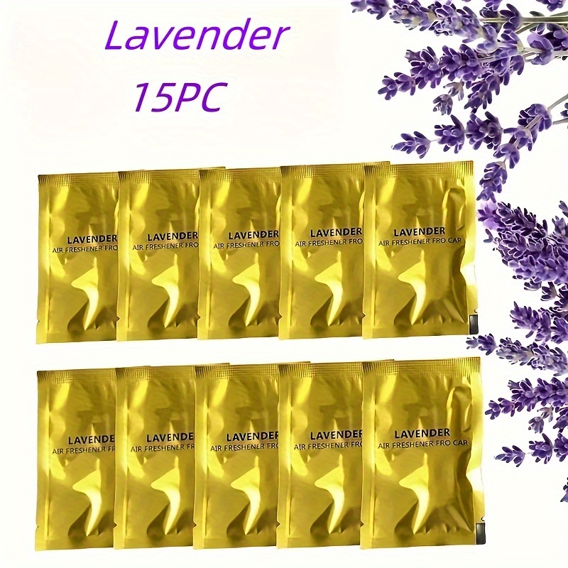 

15-piece Lavender Scented Car Vent Clips - Cotton Freshener Refills For Vehicle Air Fresheners