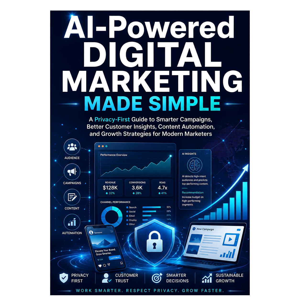 item picture ai powered     a privacy first guide to smarter campaigns better   content   and growth strategies for modern   ai   book for beginners     ai