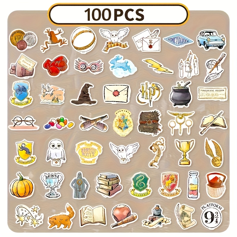 Piece Wb Stickers (no) - Harry, Hermione, Ron, , Neville,, , & Dobby - Decals Suitable For Phone Cases, Laptops, Party Decor, Birthdays - Magical Collectibles