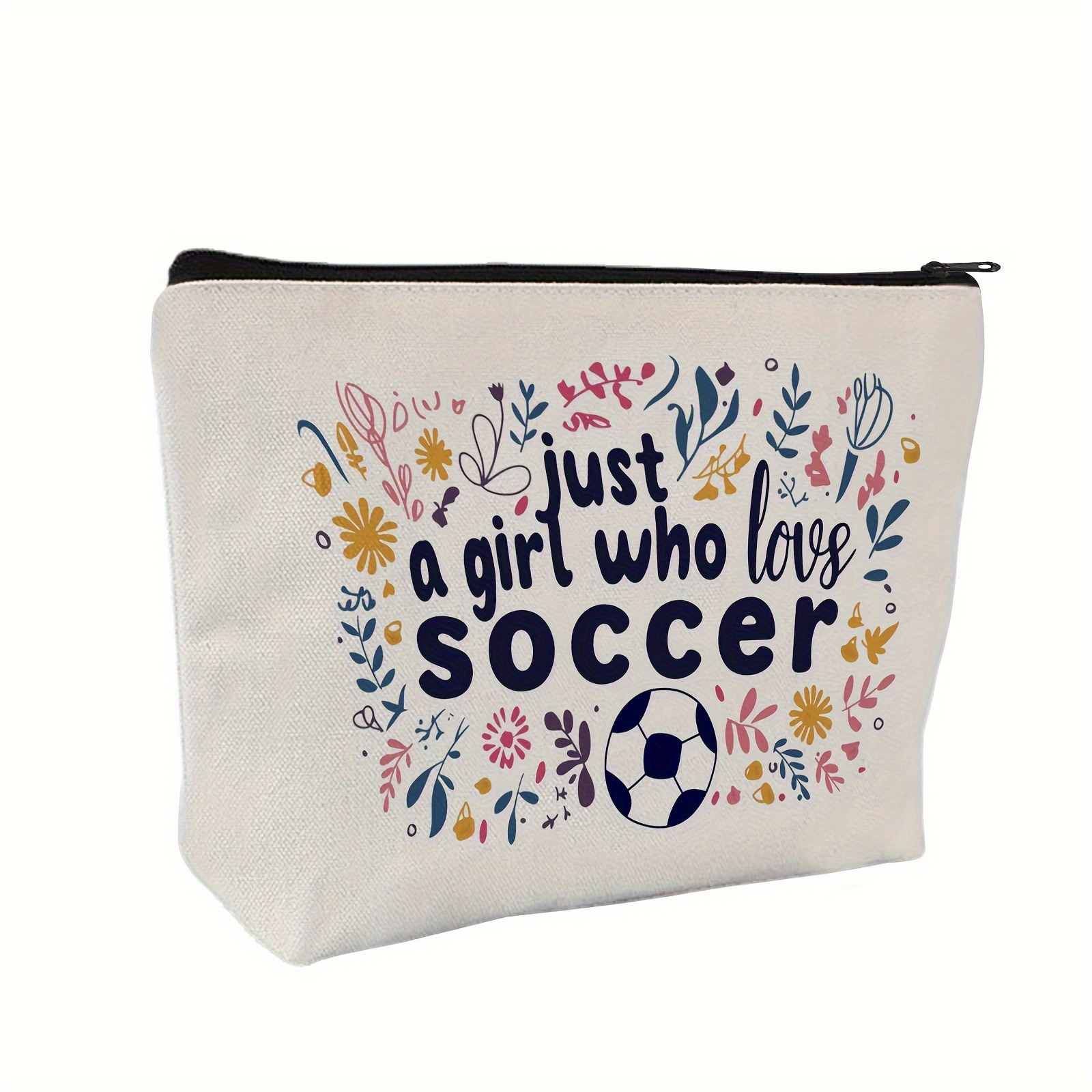 

Single Football Design Zipper Pouch, Ideal For A Girl About Soccer, For Soccer Enthusiasts, Multi-functional Coin Purse, Must-have Item For Women's , Great Gift