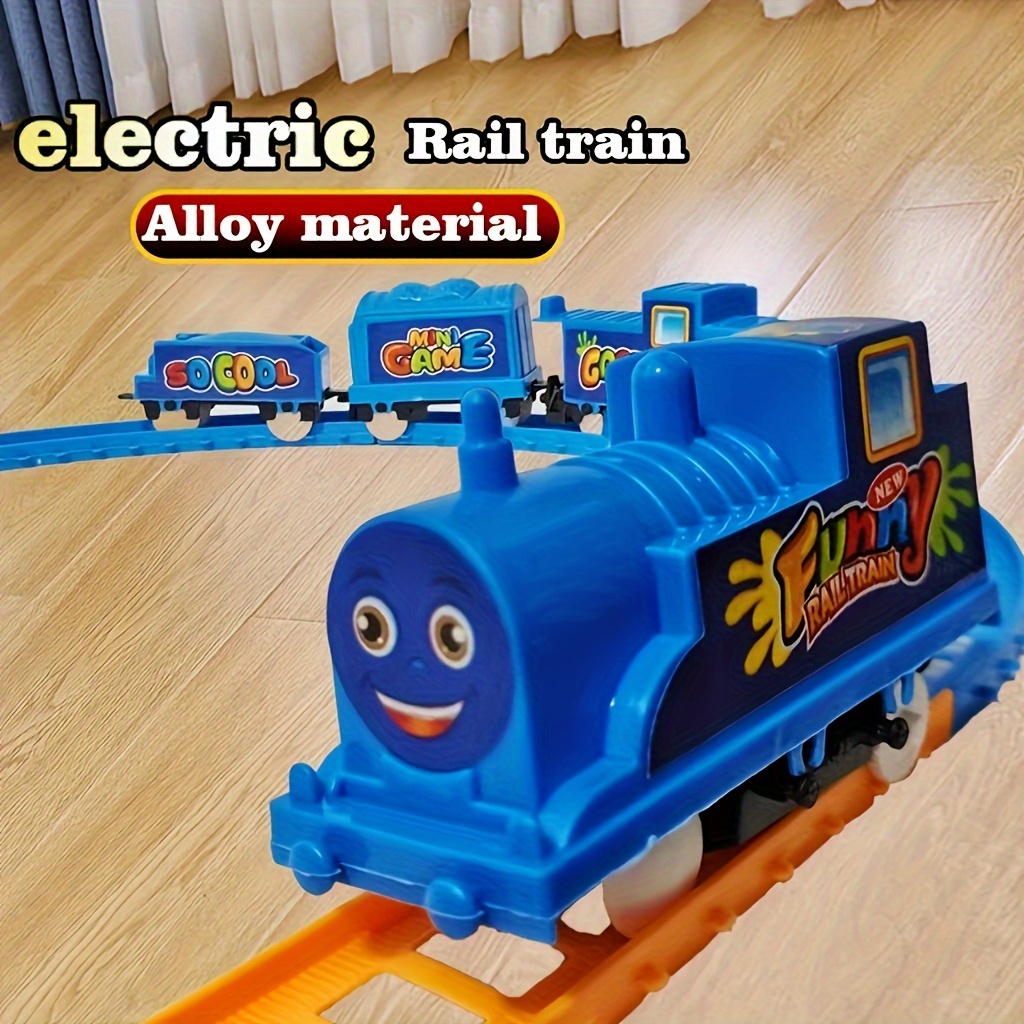 Circuit Petit Train Électrique À Batterie Enfants Avec Lumières Sons Et  Fumée