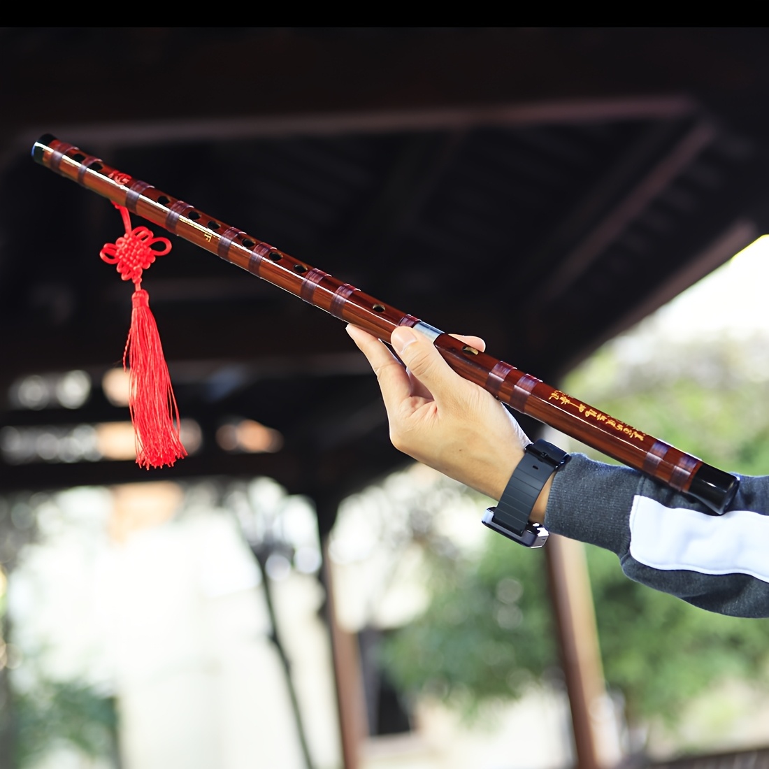 zd 02   f   bamboo flute playing instrument 5 year   bitter bamboo material suitable for adult beginners with velvet bag and plastic case