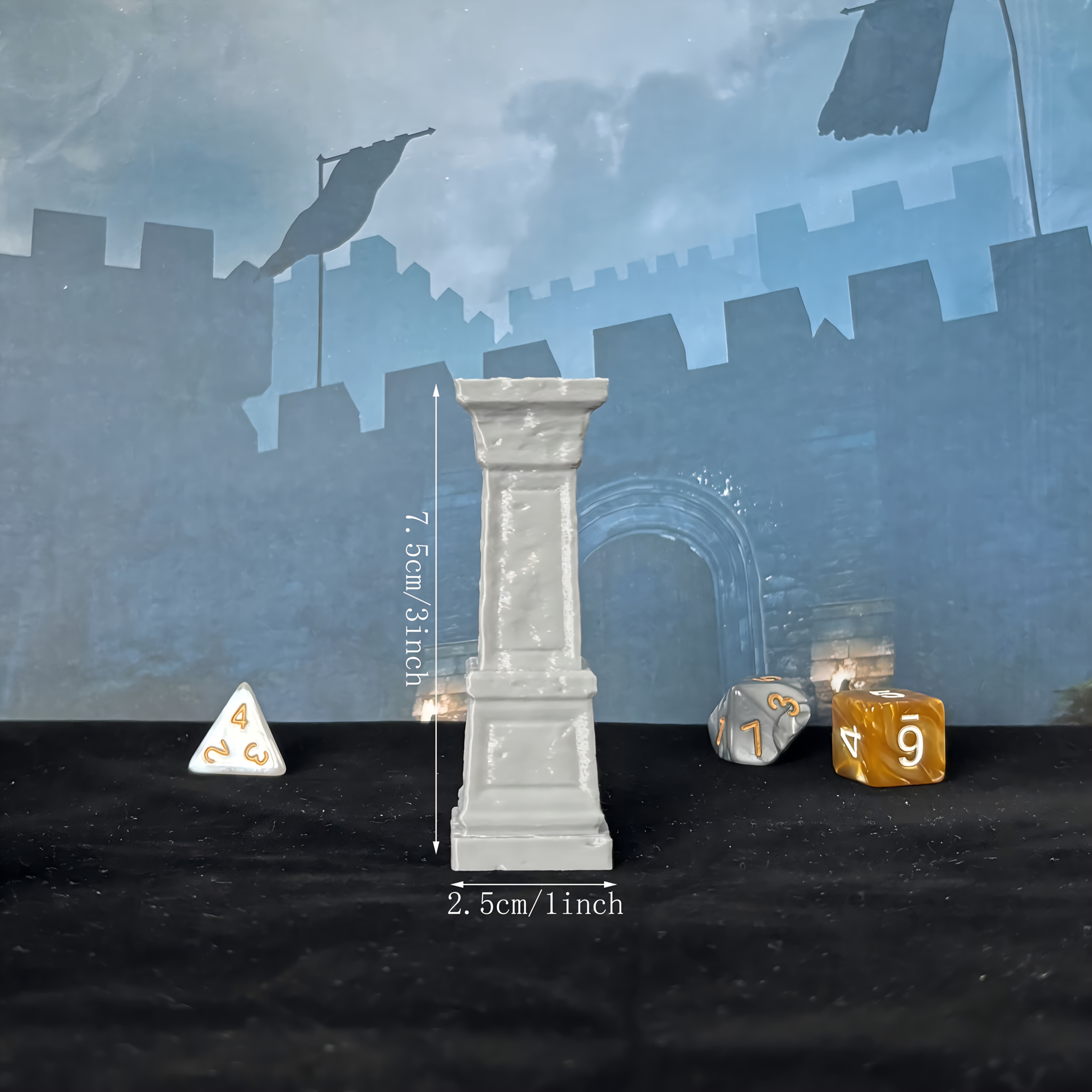 6pcs 3d Pillars Dnd Miniatures - D&d Tabletop Rpg Game Collectibles, Models Suitable For D&d Scenes, Role-playing Campaigns & Rpg Tabletop