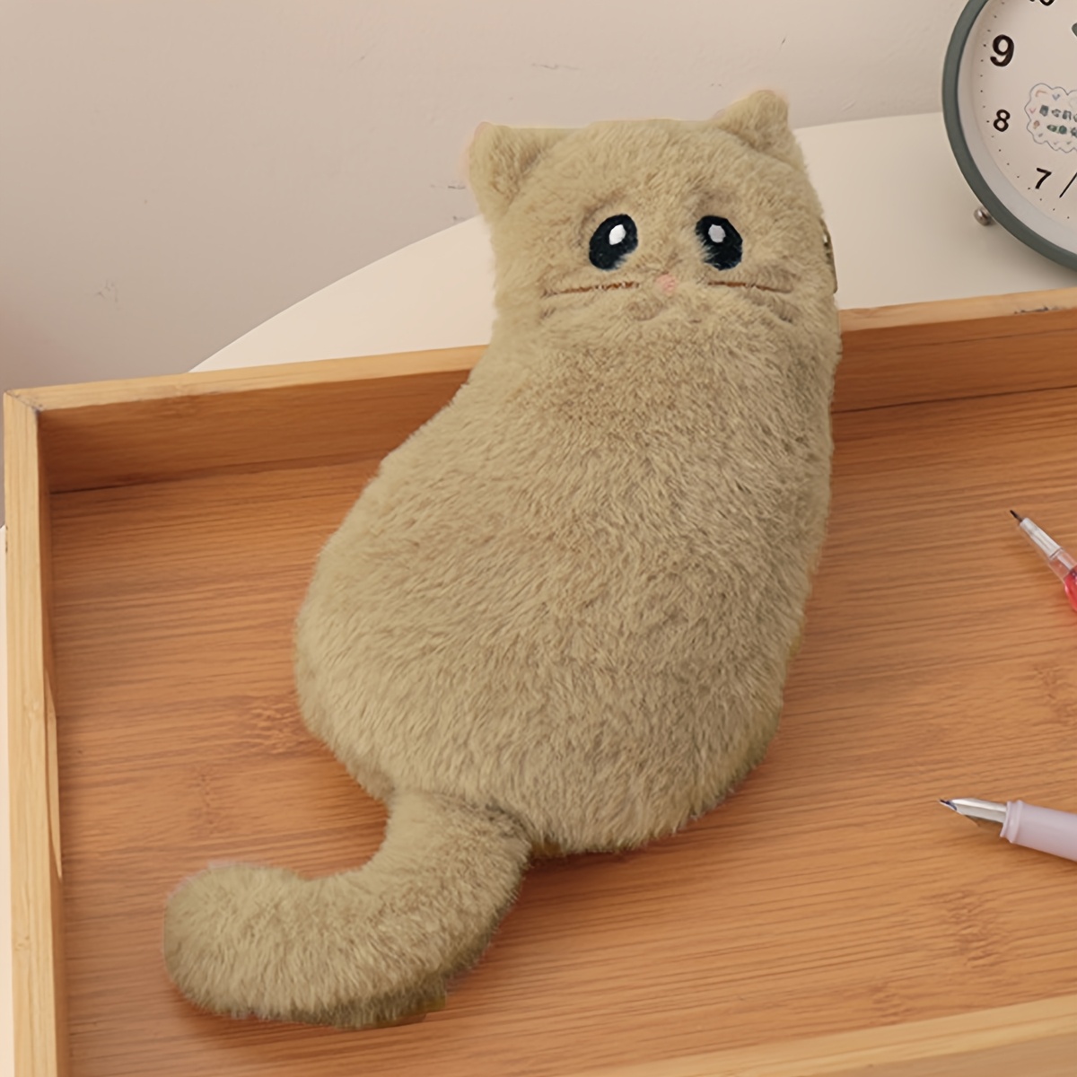 A Single Cat-themed Storage Bag, A Portable Zippered Pencil Case, Perfect For Organizing Study And Office Supplies, An Essential Item For Back-to-