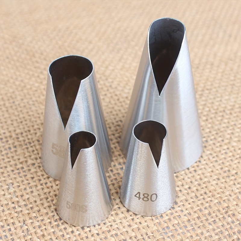 Image of 4pcs Small, Medium, And Large Piping Nozzles, Open-end Piping Tips, Essential Cake Decorating Tools, Food-grade Stainless Steel, Safe For Food Use