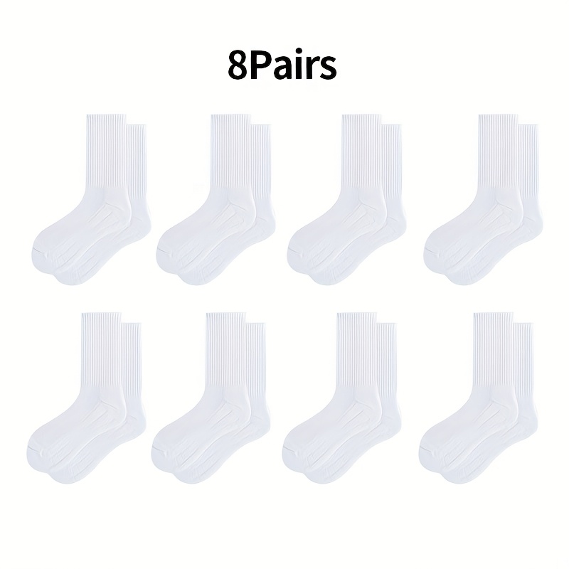 E-shop 4/5/6/8 Paar Sportsocken mit Frottee, Dicke Herrensocken bis zur Wade, Schweißabsorbierende, atmungsaktive, schnelltrocknende Basketballsocken,
