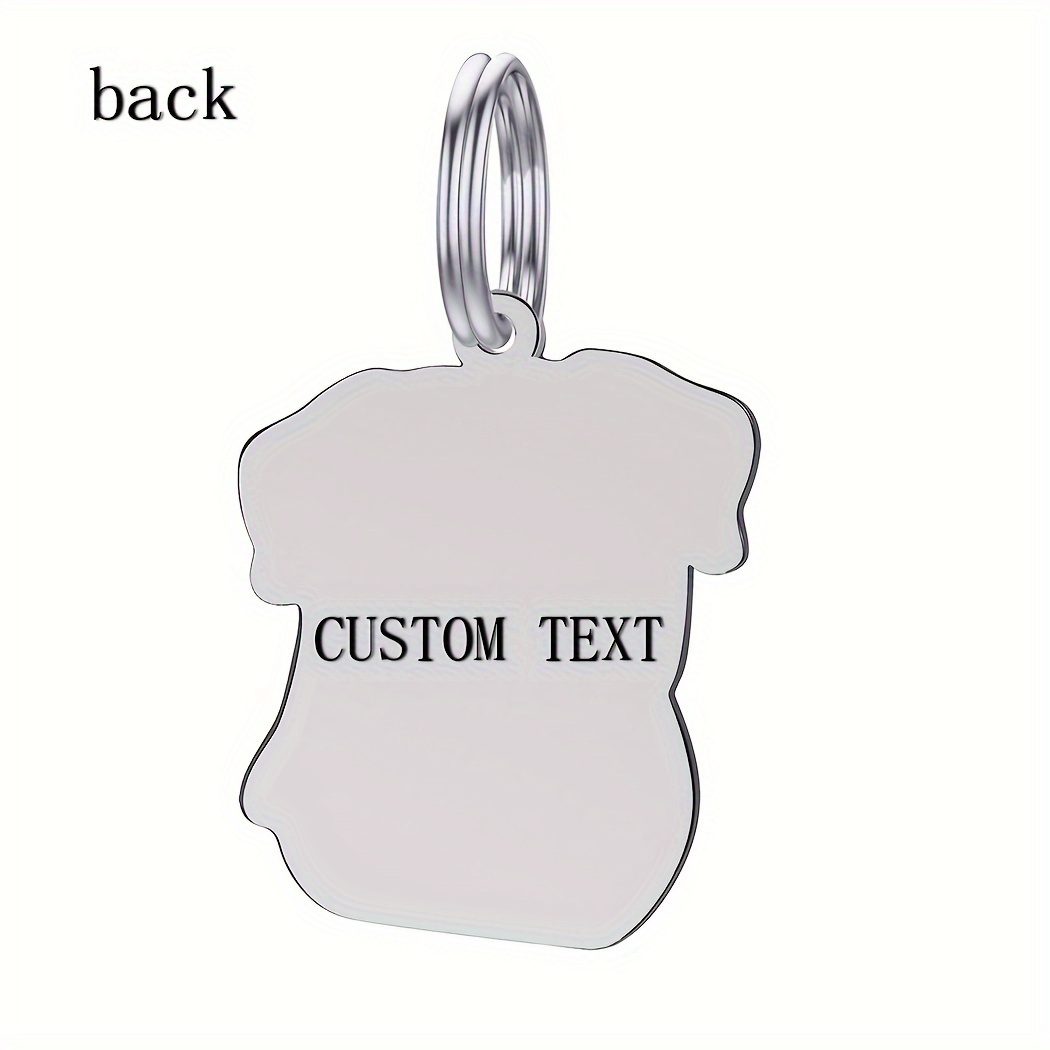 TEMU Customize A Unique Keychain With Of Your English Bulldog Engraved On It, Made Of Stainless Steel. This Personalized Pet Accessory Serves As Gift