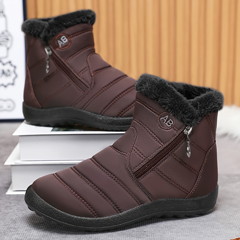 Unisex Wide-Fit Fleece-Lined Snow Boots
