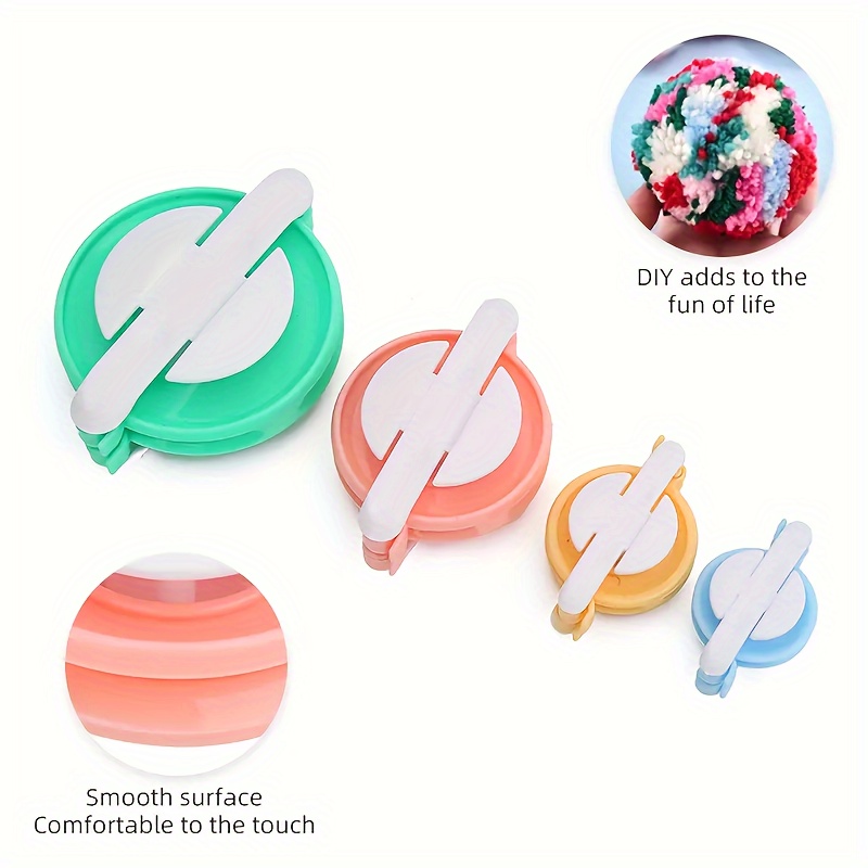 TEMU di palline multimisura, di pompon a maglia fai da te, set di attrezzi per creare palline a maglia, stampo fai da te per pompon a maglia a per la