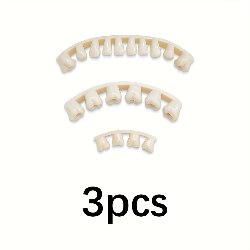 Image of 3pcs Simulation Teeth, Cartoon Animal Cute Teeth Monster Teeth Plush Doll Pendant Cartoon Teeth Semi-finished Additions