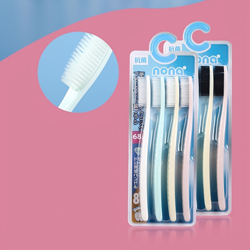Soft Manual Toothbrush Set for Adults, 4pcs