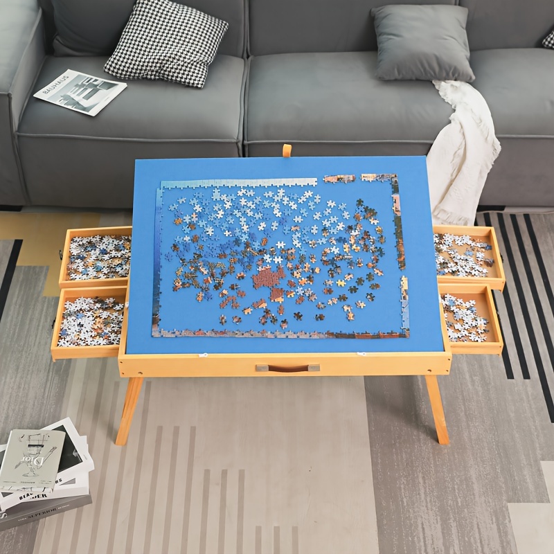1500 Table de Puzzle Portable avec pieds planche de Puzzle en bois réglable 4 ti