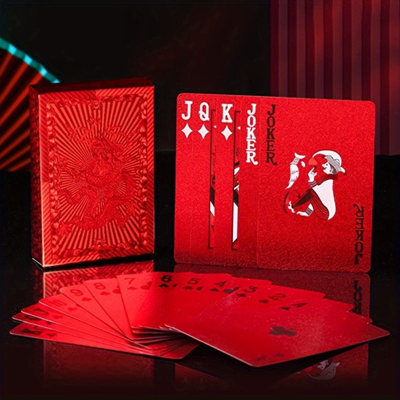 

Red Dragon Year Pvc Playing Cards, Waterproof Plastic Poker Card, Durable Party Card