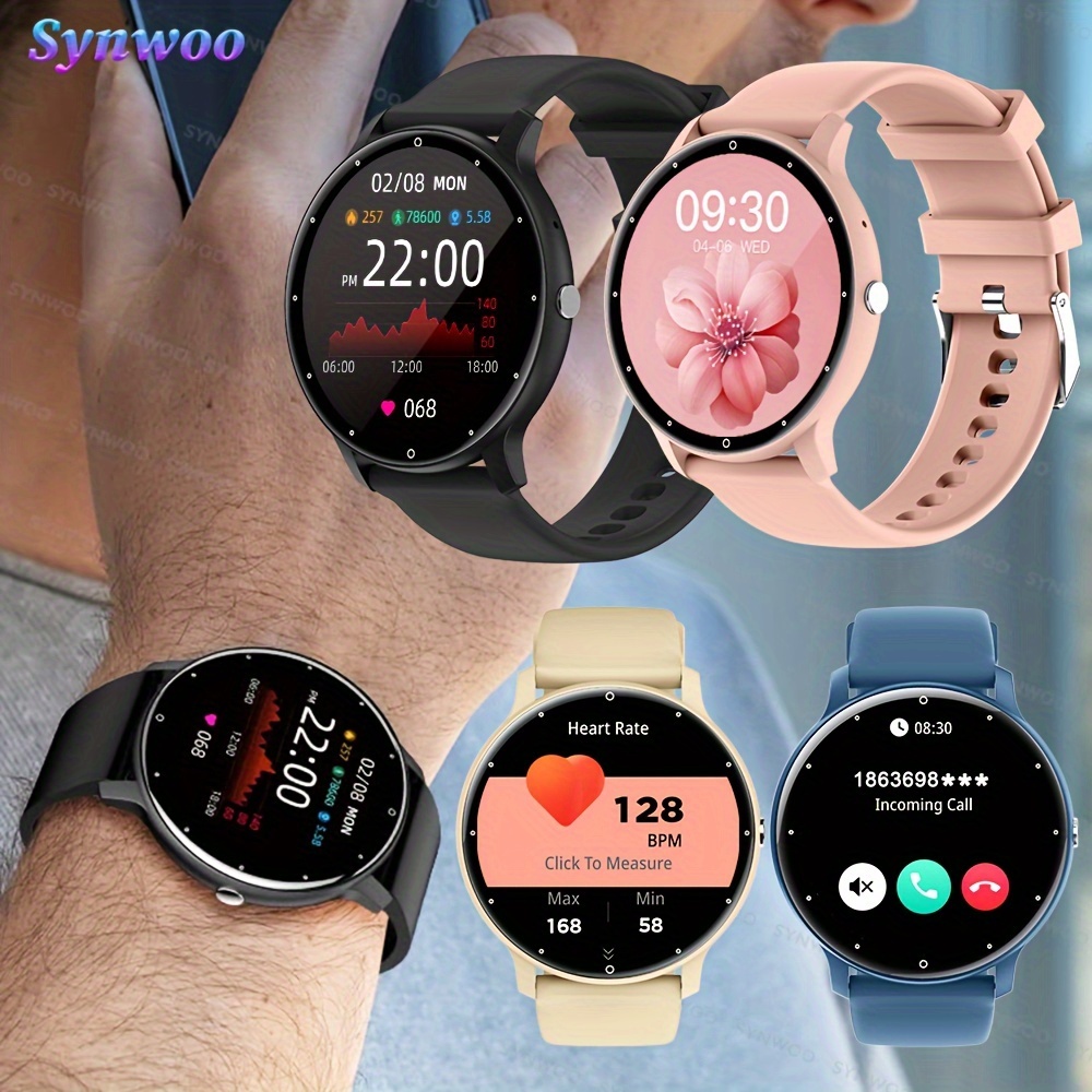 Smartwatch Reloj Inteligente para Mujer y Hombre Banda Inteligente 1.28  Pantalla Táctil Completa Pulsera Deportivo Impermeable IP67 con Monitor de