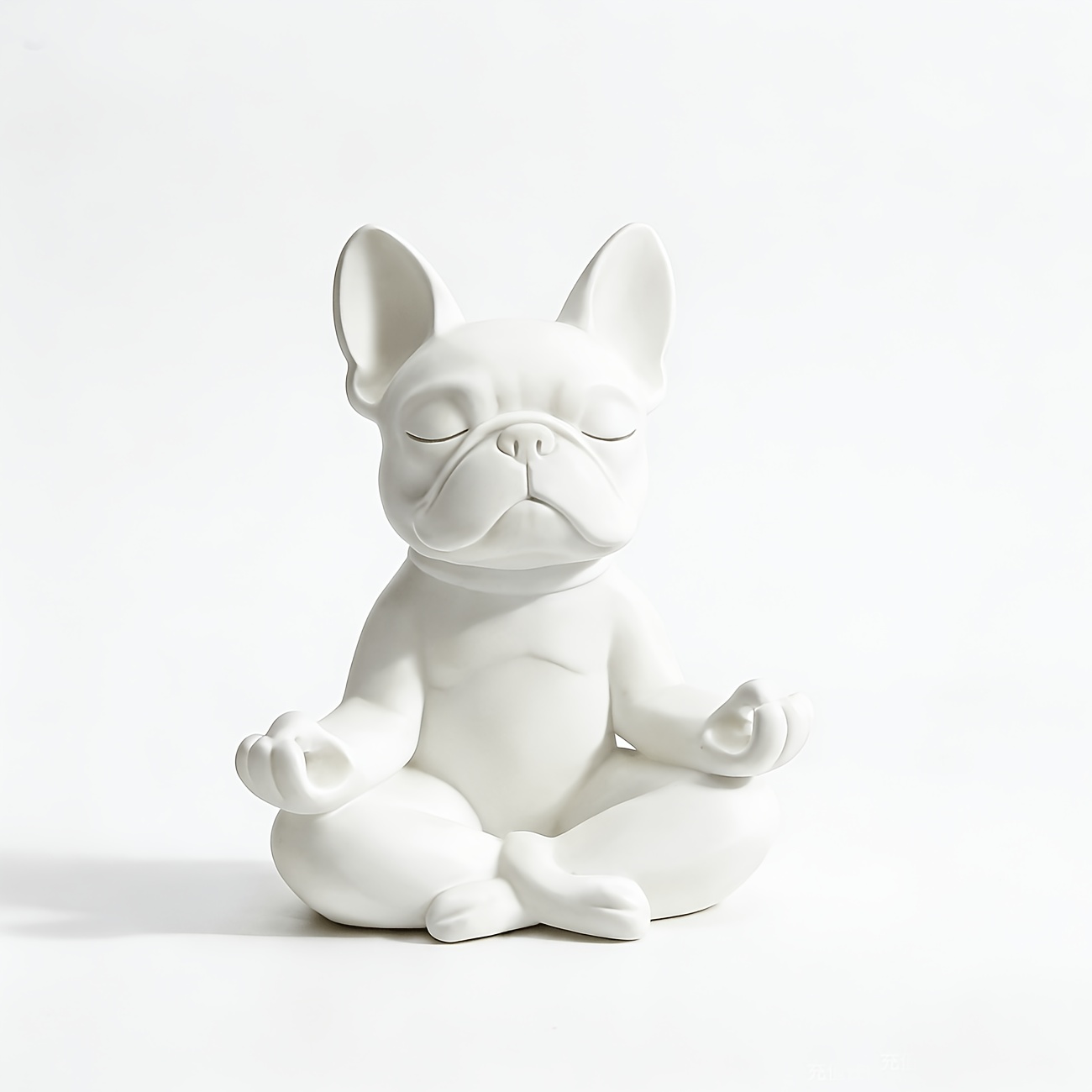 French Bulldog Model Figurine, Bulldog Is Presented In A Meditative Sitting Posture, Combining Cute Animal With Zen Elements, Suitable For A Personalized Decorative Space. 2026