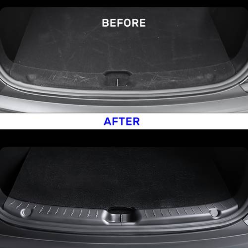 rear bumper guard protector anti scratch for tesla for 2025 2026 trunk bumper door sill cover for interior accessories tpe black