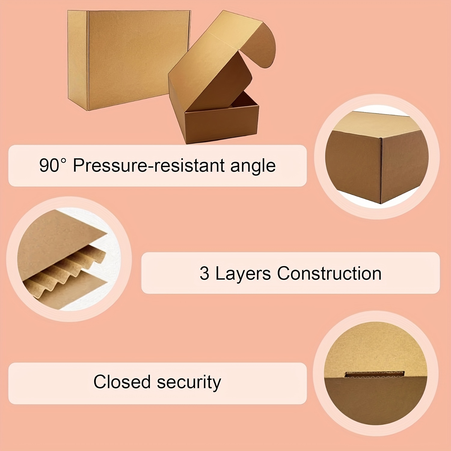 12pcs size 30 20 10  8 7 87 3 93inch medium brown gift box     suitable for small businesses as packaging mailers Product details 5