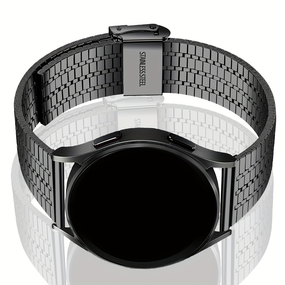 Image of 20mm 22mm Width Interface Strap Suitable For Galaxy Watch 7 6 5 4 40mm 44mm 6classic 47mm 43mm Gear Frontier Stainless Steel Strap Suitable For Huawei Watch 3 2 2e Bracelet