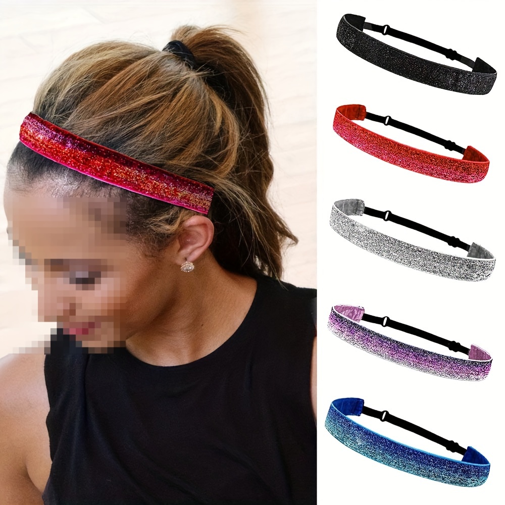 

5pcs Women' Headbands - Non-slip, Cotton For Yoga & Sports