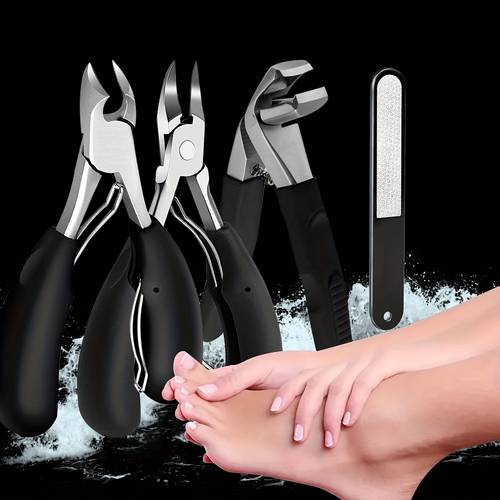 heavy duty nail clippers set angled nail clippers for thick nails with catch stainless steel wide mouth opening mess free clippers for